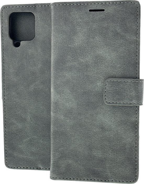 Samsung Galaxy A12 book case gris