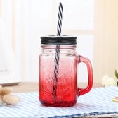Mason Jar drinkglazen - Gekleurde glazen- Set van 4st - Vaatwasveilig