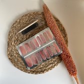 NailWrapz - Rosy Elegance - Nail wraps - autocollants pour ongles - aucune lampe UV requise - Manucure maison