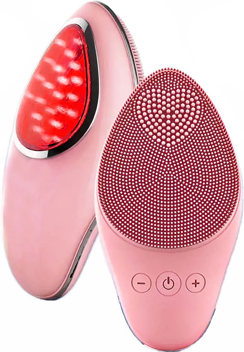 Gezichtsreinigingsborstel met EMS & LED Light Therapy – Elektrische Gezichtsborstel & Gezichtsreiniger Apparaat – Gezichtsreiniger Elektrisch – Gezichtsborstel Elektrisch – 4-in-1 Dieptereiniging & Versteviging