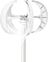 Windmolen Generator 600W - Windturbine 12V - Windmolen Bouwpakket 5 Bladen - Wit