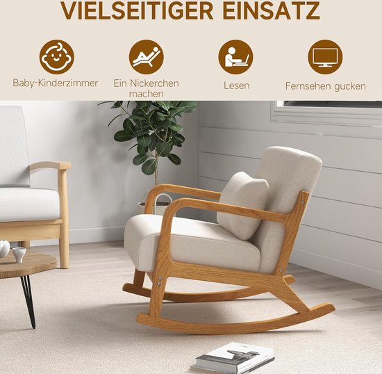 Petite Amélie ® Schommelstoel Volwassenen Retro - Ideaal Voor Babykamer Of Woonkamer Geen Vermoeide Armen Tijdens Voeden Dankzij Heerlijke Armleuningen Grijs H 75x B 57x L 85 Cm Petite Amélie ® Schommelstoel Volwassenen Retro - Ideaal Voor Babykamer Of Woonkamer Geen Vermoeide Armen Tijdens Voeden Dankzij Heerlijke Armleuningen Grijs H 75x B 57x L 85 Cm