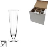 Weizenglazen - (6 stuks) - 250ml - Bierglas - Bier - Glas - 25cl/0.25L - Pils - Glazen set - Hoogwaardige Kwaliteit - Vaasje - Speciaal Bier - Weizen