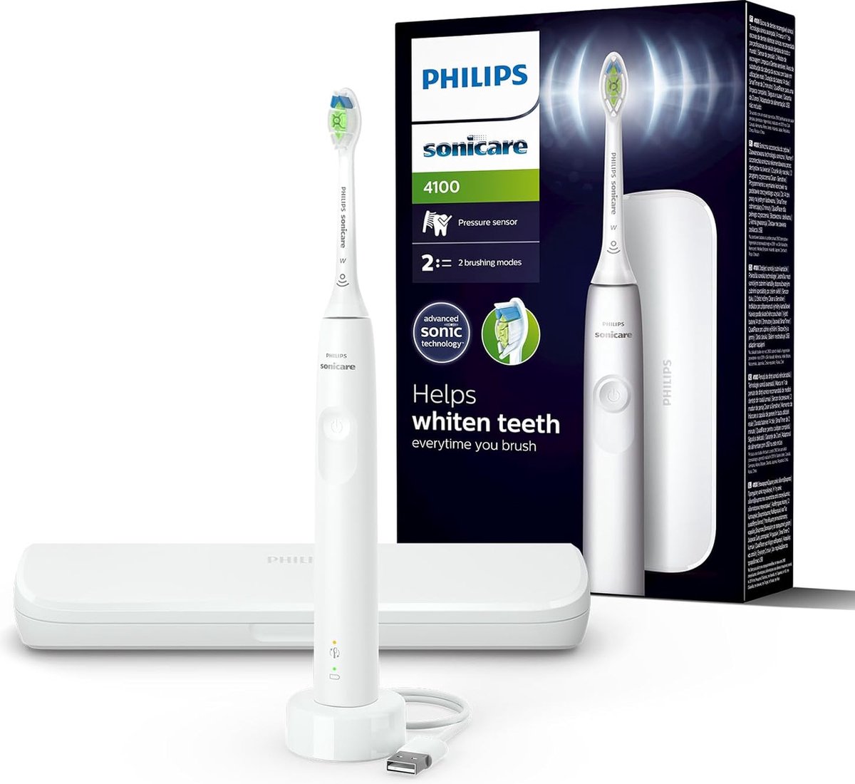 Philips Sonicare 4100 Elektrische Tandenborstel met Reisetui - Philips - €74,95