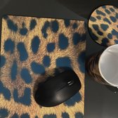 Attention ! Boutique Creative : Peau de léopard/Peau de léopard - Ensemble tasse, tapis de souris et Set de verre