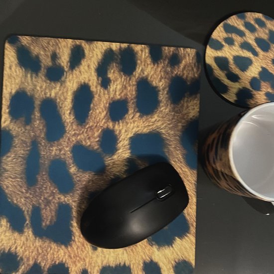 Foto: Nb creative boutique leopard skin luipaardvel mug mousepad coaster set