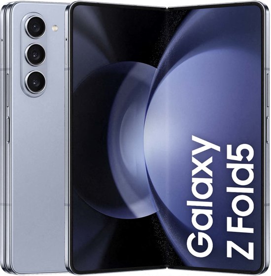 Samsung Galaxy Z Fold5 7.6″ opvouwbare smartphone Dual SIM 12GB RAM 256GB opslag 50MP camera blauw