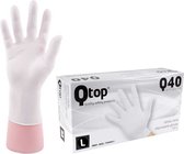 Qtop Witte Nitrile werkhandschoenen - Latex en poeder vrij - Maat Large