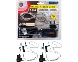 UniEgg® 2x Drinkbakverwarmer - vorstbescherming - verwarmingskabel - Voordeelpak (2) - Extra voordelig - drinkbak verwarmer - kippen - vogels - Energiezuinig 10 watt - drinkbak verwarmer dieren
