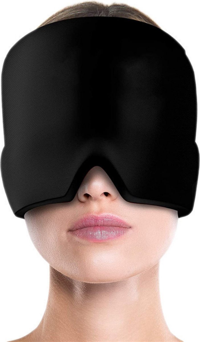 Goedkoopste Nivard Migraine Masker - Headache Relief Cap - Migraine Muts - Hoofdpijn - Half Gel - Zwart