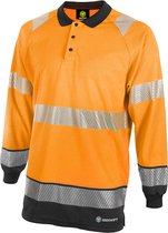 Beeswift HiVis Longsleeve Polo Shirt - Oranje/Zwart - Maat L