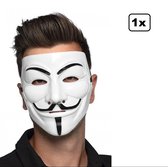 Masque de Protest noir/blanc - Carnaval Vendetta défilé fête à thème festival amusant masque anonyme