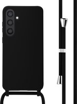 iMoshion Hoesje Geschikt voor Samsung Galaxy S24 Plus Hoesje Met Koord - iMoshion Siliconen hoesje met koord - Zwart