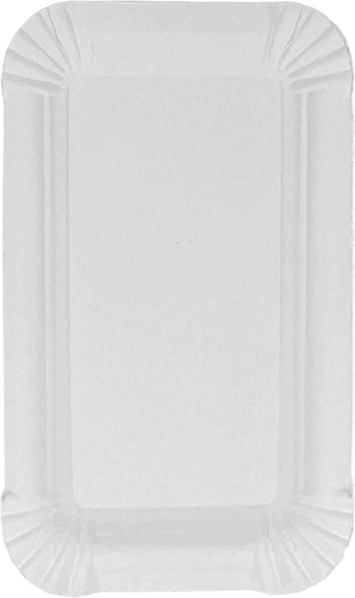 Goedkoopste Rechthoekig schaaltje (90 x 150mm) - karton - wit - 2.500 st/ds