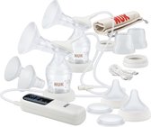 Bol.com NUK Soft & Easy dubbele elektrische borstkolf set - 100% siliconen zachte cups - Klein licht en stil - Oplaadbare batter... aanbieding