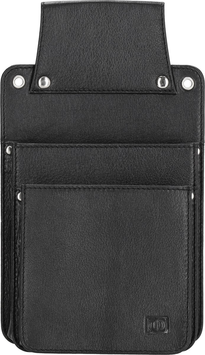 Double-D Leren Horeca Portemonnee Holster - Kelnerbeurs Riem Holster - Leer - Zwart