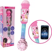 Barbie-microfoon met lichtbuis, luidspreker (aux-ingang), melodieën en geluidseffecten