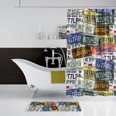 Casabueno USA- 180x200 cm - Douchegordijn - Badkamer Gordijn - Shower Curtain - Waterdicht - Sneldrogend en Anti Schimmel - Wasbaar en Duurzaam