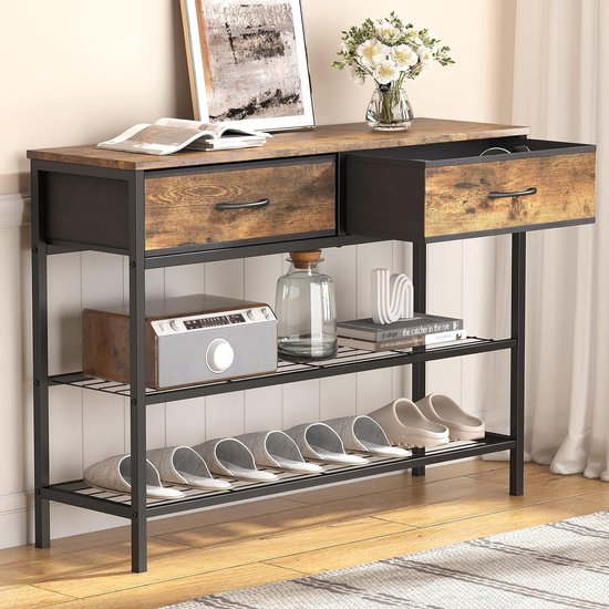 Console 2 laden met metalen voet 100x83 cm