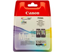 Canon CL-511 + PG-510 - Inktcartridge - Origineel - Standaard capaciteit - Kleur en Zwart + Retourzakje