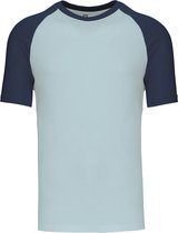 SportT-shirt Heren XXL Kariban Ronde hals Korte mouw Ice Blue / Denim 100% Katoen