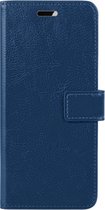 Hoesje Geschikt voor Samsung S24 Hoes Bookcase Flipcase Book Cover - Hoes Geschikt voor Samsung Galaxy S24 Hoesje Book Case - Donkerblauw