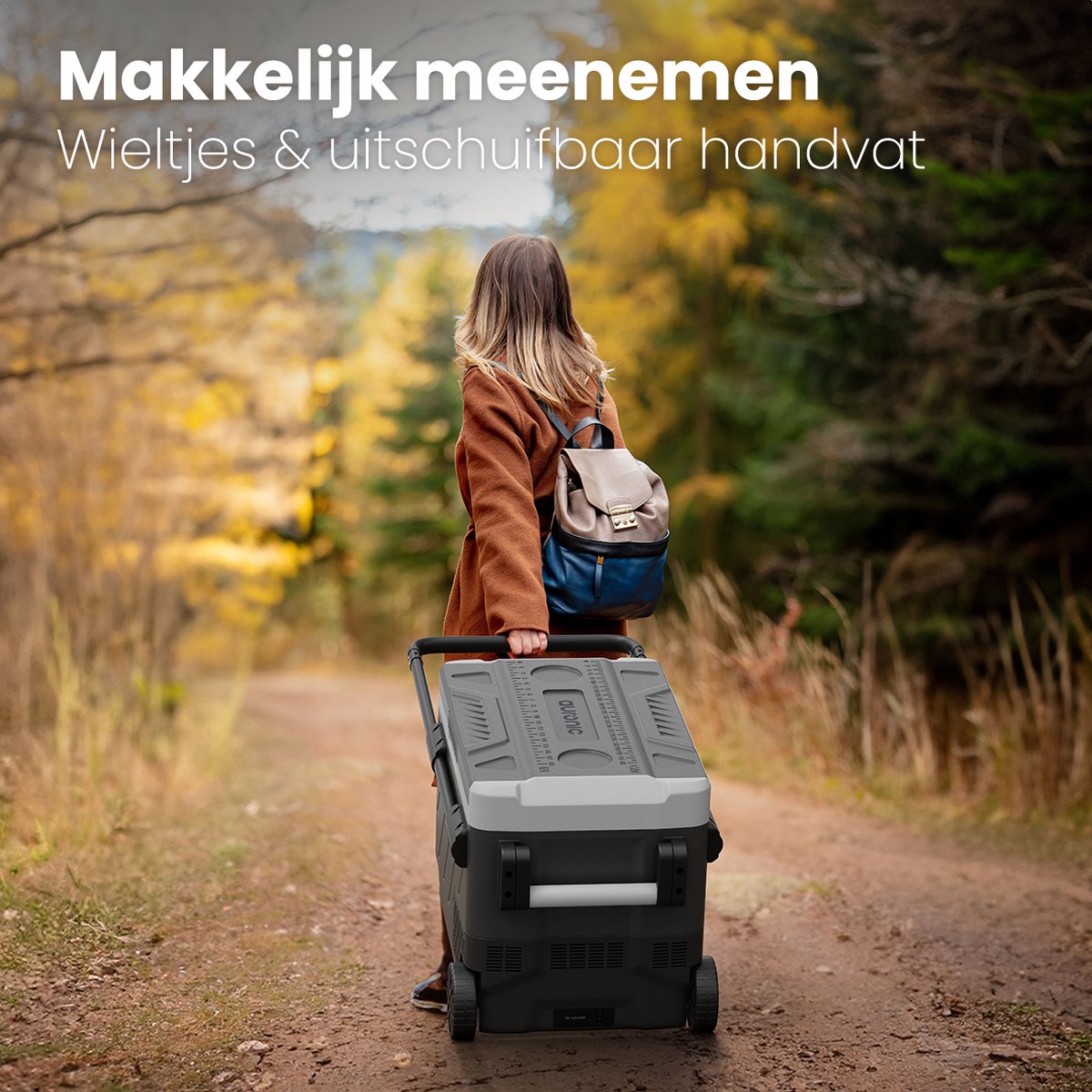 Auronic Compressor Koelbox Elektrisch 12V en 230 volt - Camping Koelkast - Auto - Vriezen en Koelen - 49L - Frigobox - Grijs – foto 3