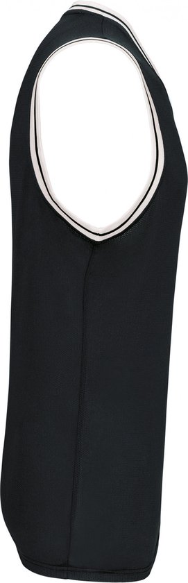 Tank Top Unisex Proact V-hals Mouwloos Black / White 100% Polyester