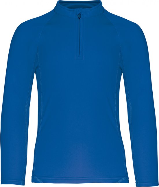 SportSweatshirt Kind 6/8 years (6/8 ans) Proact 1/4-ritskraag Lange mouw Sporty Royal Blue 100% Polyester