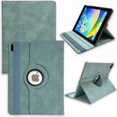 Casemania Hoes Geschikt voor Apple iPad Pro 2024 (13 inch) & iPad Pro 2018 - 2020 - 2021 & 2022 (12.9 inch) - Aqua Blue - Draaibare Tablet Book Cover