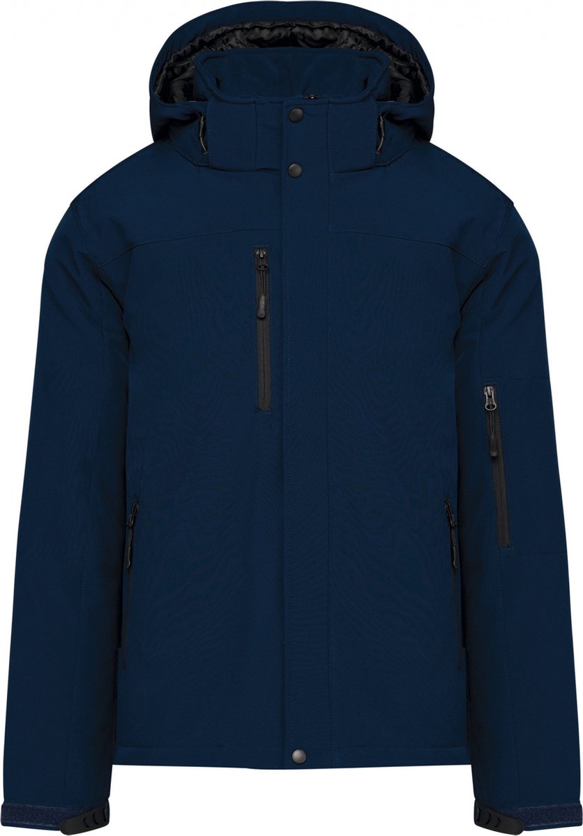 Kariban Gewatteerde softshell herenparka met capuchon K650 Blauw