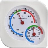 Thermomètre / hygromètre analogique - Thermomètre analogique et hygromètre en 1 - Intérieur et extérieur - blanc