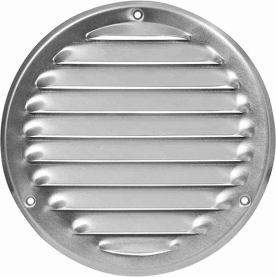 Grille de ventilation métallique Europlast ronde aluminium Ø 100mm - MR100Al