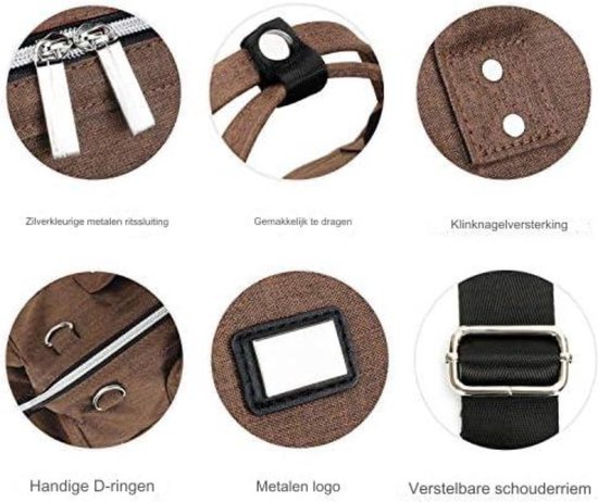 Luiertas pop - Verzorginstas pop - Pop verzorgingsset - Luiertas speelgoed - Luiertas speelgoed - 36 x 18 x 34cm - Taupe van Mamaloes — afbeelding 5
