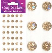 Oaktree - Stickers Glitter Diamantjes Champagne (per vel) 8mm