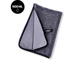Good lifehacks Microvezeldoek - Droogdoek Badkamer - Auto Wassen - Quick Dry Fastdry - Handzaam formaat 40x60cm - 1000ML - Antraciet