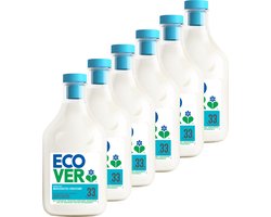 Ecover Wasverzachter - Voordeelverpakking 6 x 1 L - 198 wasbeurten - Plantaardig & Biologisch afbreekbaar - Roos & Bergamot geur