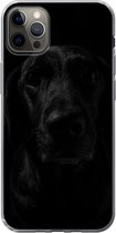 Geschikt voor iPhone 13 Pro Max hoesje - Hond - Huisdier - Zwart - Siliconen Telefoonhoesje