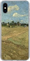Geschikt voor iPhone Xs hoesje - Geploegde akkers - Vincent van Gogh - Siliconen Telefoonhoesje