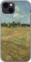 Geschikt voor iPhone 13 mini hoesje - Geploegde akkers - Vincent van Gogh - Siliconen Telefoonhoesje