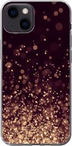Geschikt voor iPhone 13 hoesje - Abstract - Glitter - Licht - Design - Siliconen Telefoonhoesje