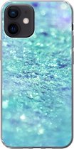 Geschikt voor iPhone 12 hoesje - Blauw - Licht - Abstract - Siliconen Telefoonhoesje