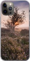 Geschikt voor iPhone 13 Pro hoesje - De heide bij zonsopgang - Siliconen Telefoonhoesje