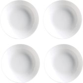 Set van 4 diepe opalen borden 20 cm wit