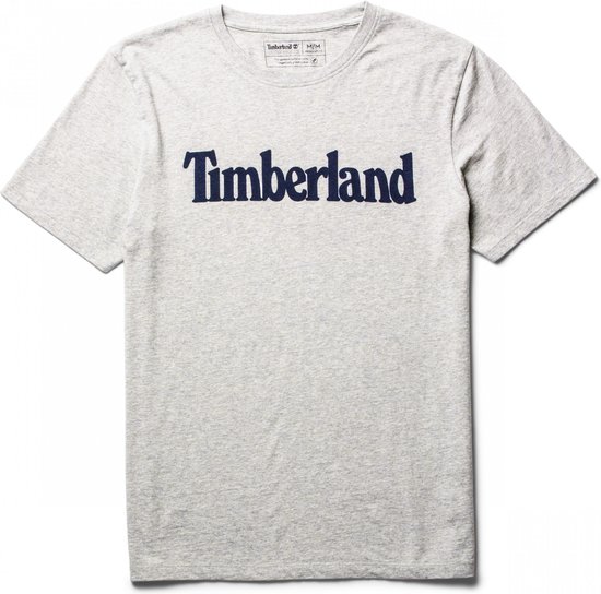T-shirt Heren S Timberland Ronde hals Korte mouw Medium Grey 100% Katoen