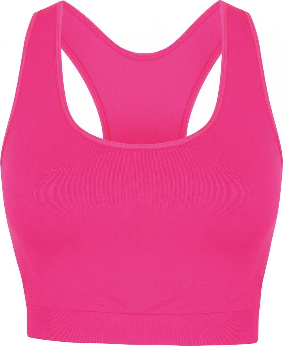 Skinnifit Women´s Work Out Cropped Top SF235 - Neon Pink - L