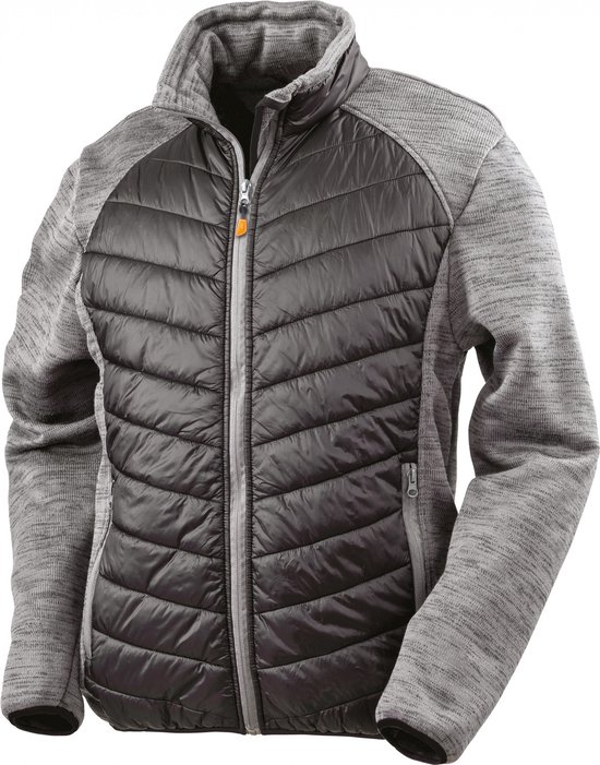 Result Elevator Jacket RT314 - Black/Marl Grey - S
