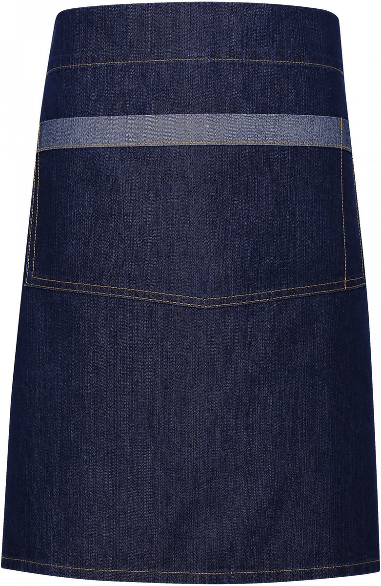 Schort/Tuniek/Werkblouse Unisex One Size Premier Indigo Denim 70% Katoen, 30% Polyester