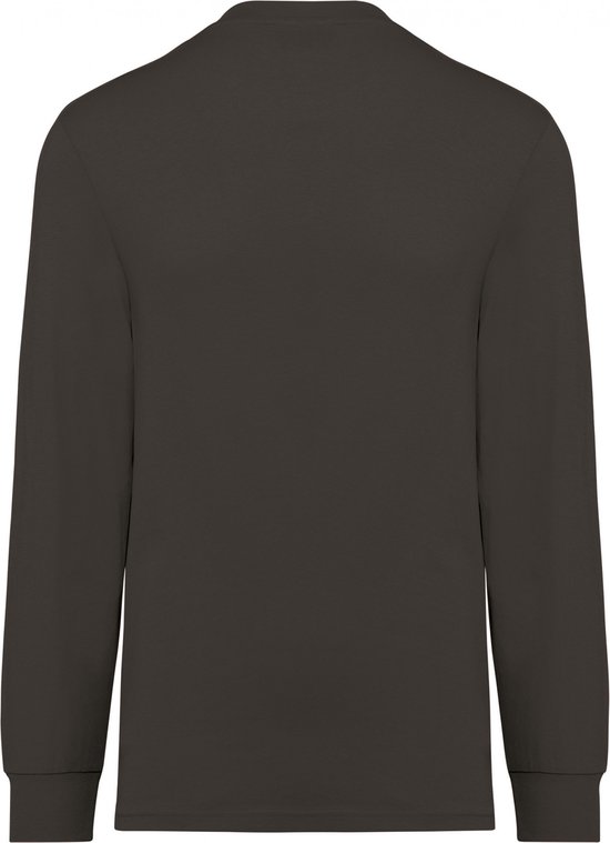 T-shirt Unisex L WK. Designed To Work Ronde hals Lange mouw Dark Grey 100% Katoen