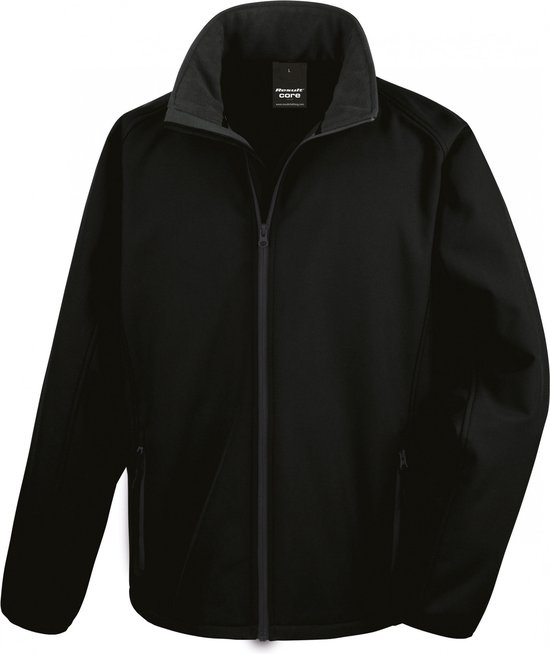 Result Printable Soft Shell Jacket RT231 - Black/Black - L